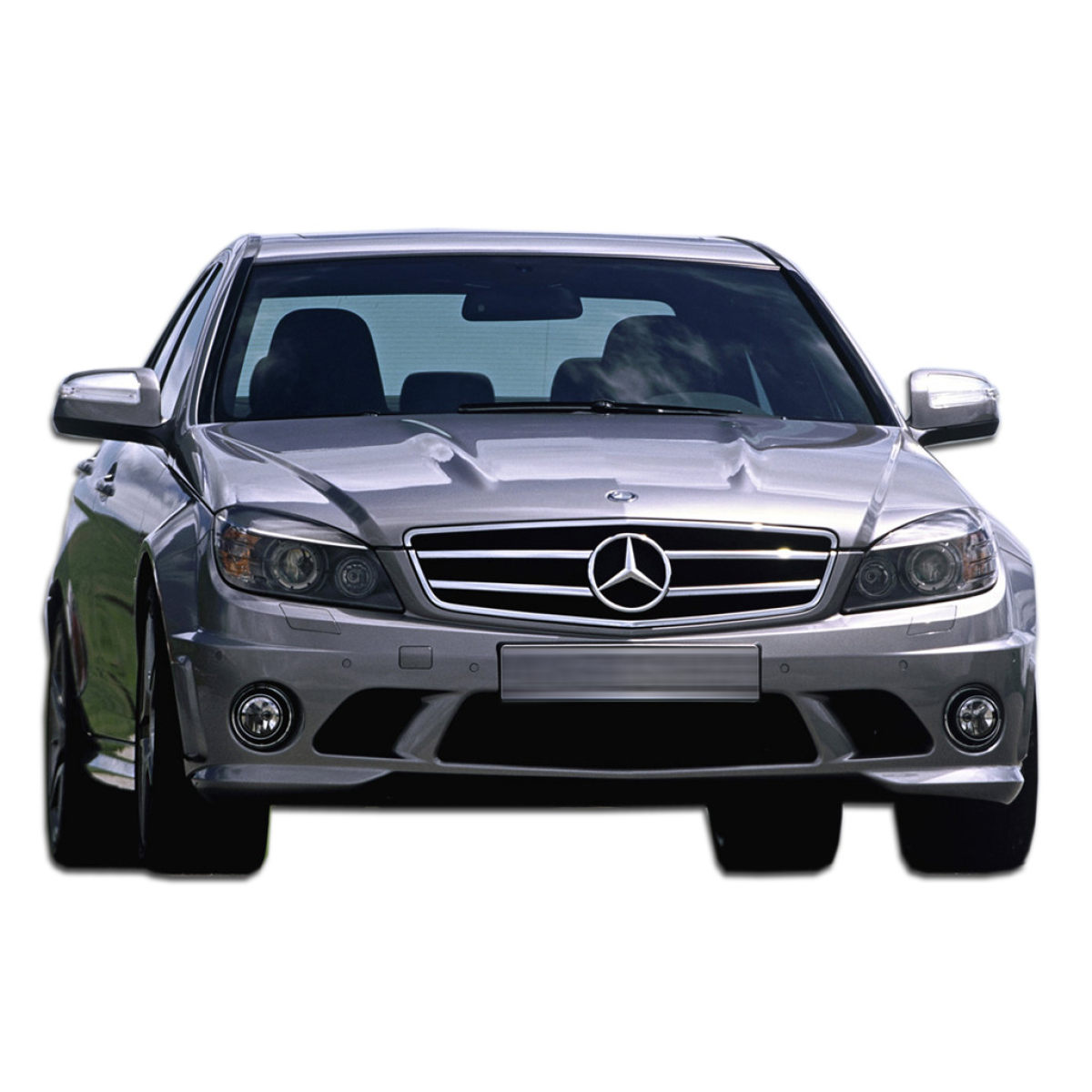 Modify your Mercedes-Benz C300 2008 with our Exterior/Front Bumpers or Lips - Front view at eye level angle