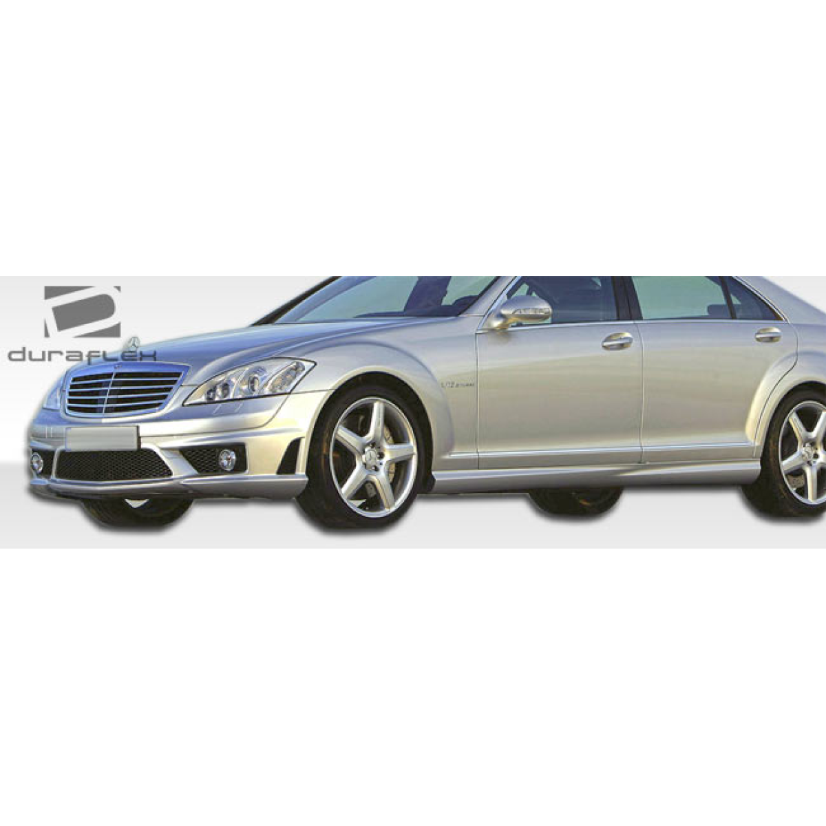 Modify your Mercedes-Benz S-Class 2007 with our Exterior/Front Bumpers or Lips - Front angle view highlighting bumper design