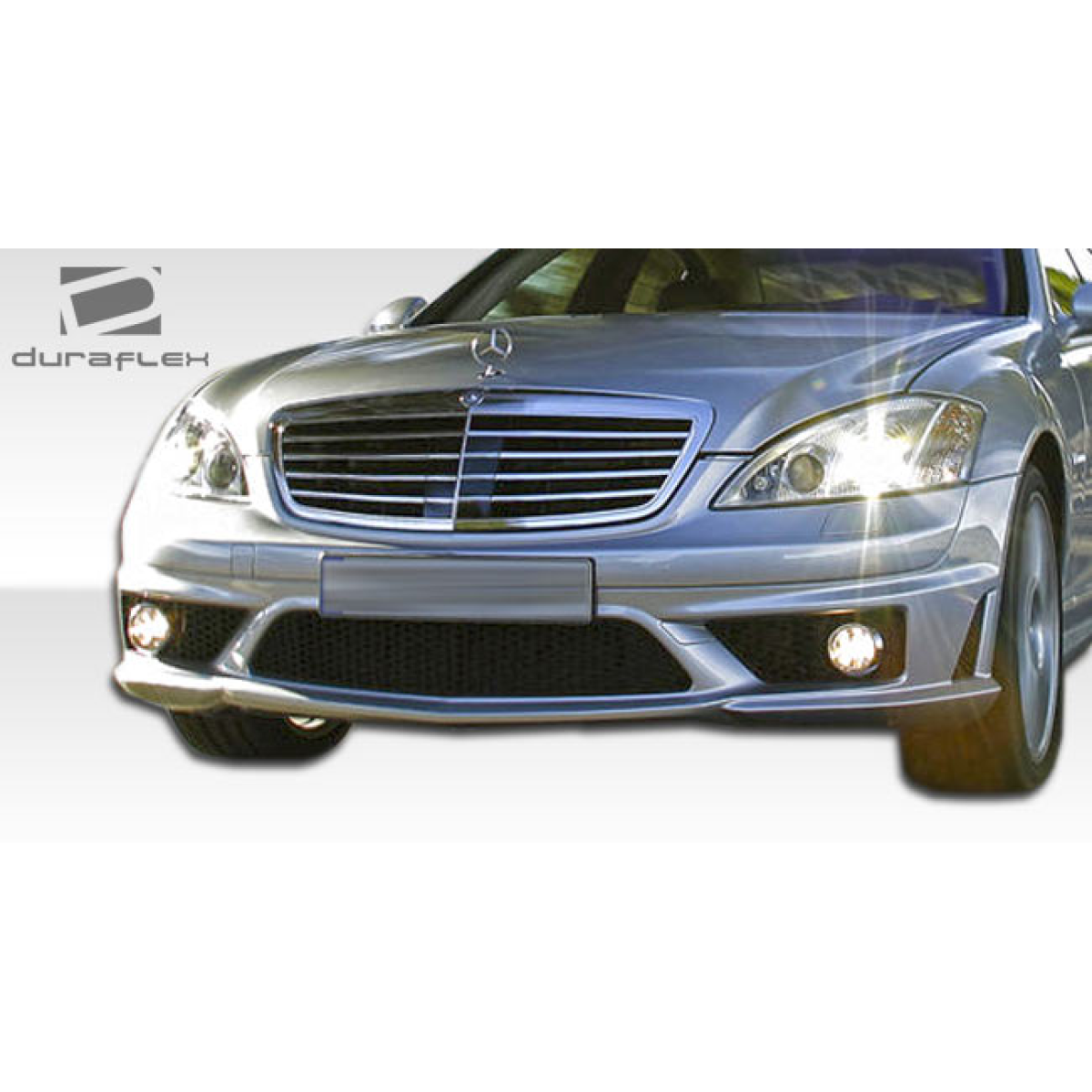 Modify your Mercedes-Benz S-Class 2007 with our Exterior/Front Bumpers or Lips - Front view angle of the bumper part