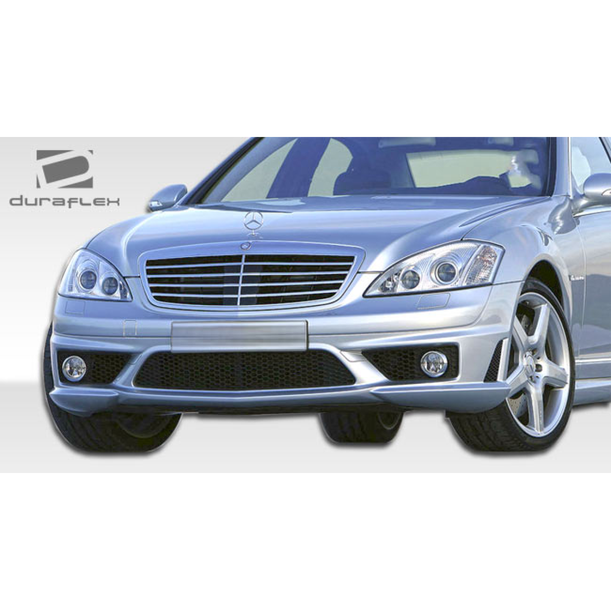 Modify your Mercedes-Benz S-Class 2007 with our Exterior/Front Bumpers or Lips - Front view of the vehicle showing the bumper