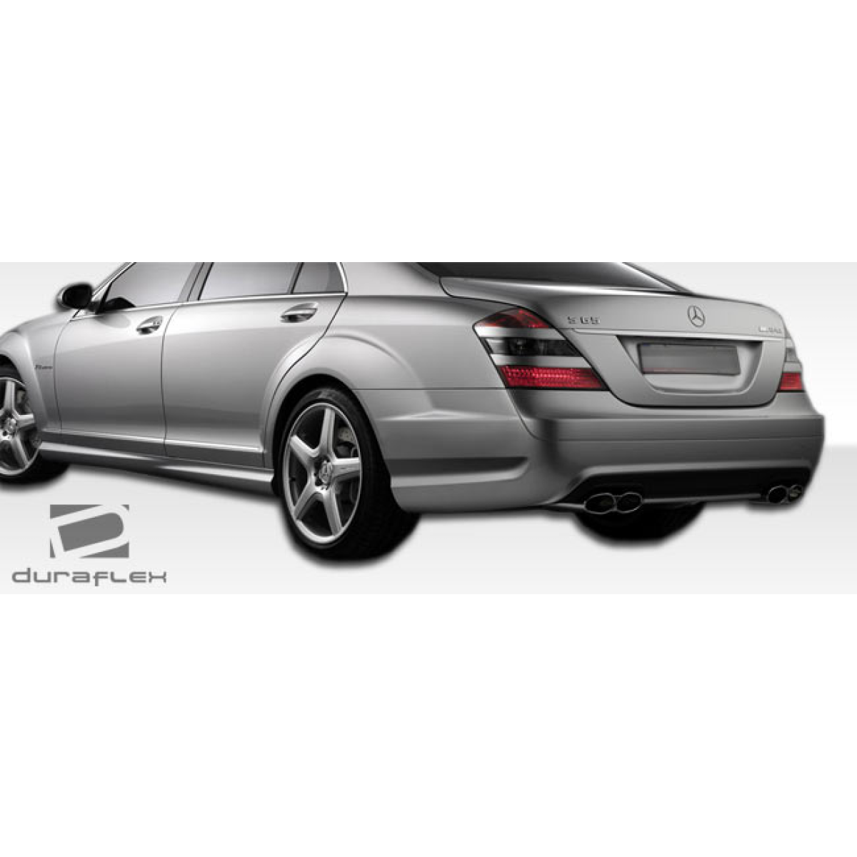 Modify your Mercedes-Benz S-Class 2007 with our Exterior/Complete Body Kits - Angled view of the rear side of the vehicle