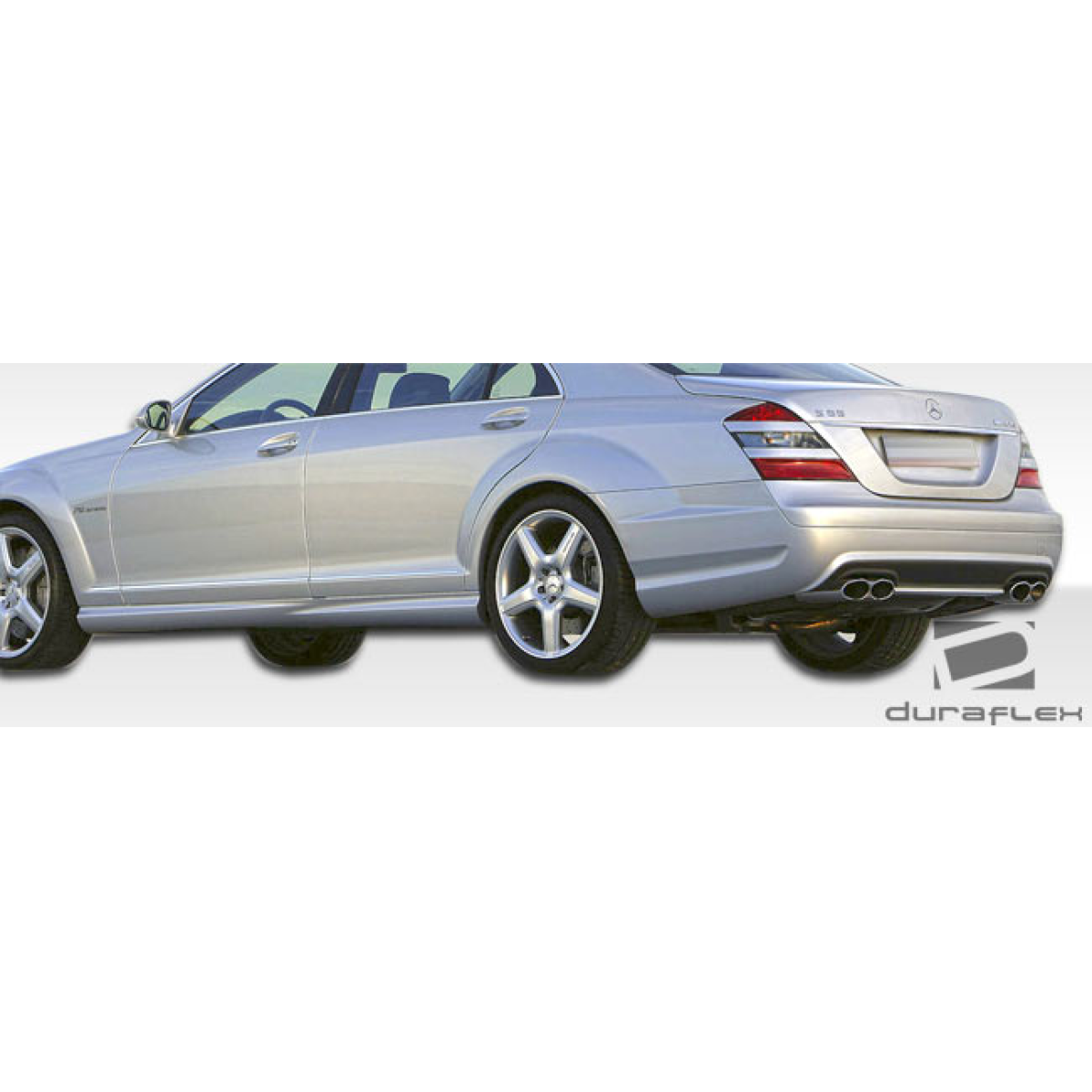 Modify your Mercedes-Benz S-Class 2007 with our Exterior/Complete Body Kits - Side angle showcasing the vehicle's profile and skirts