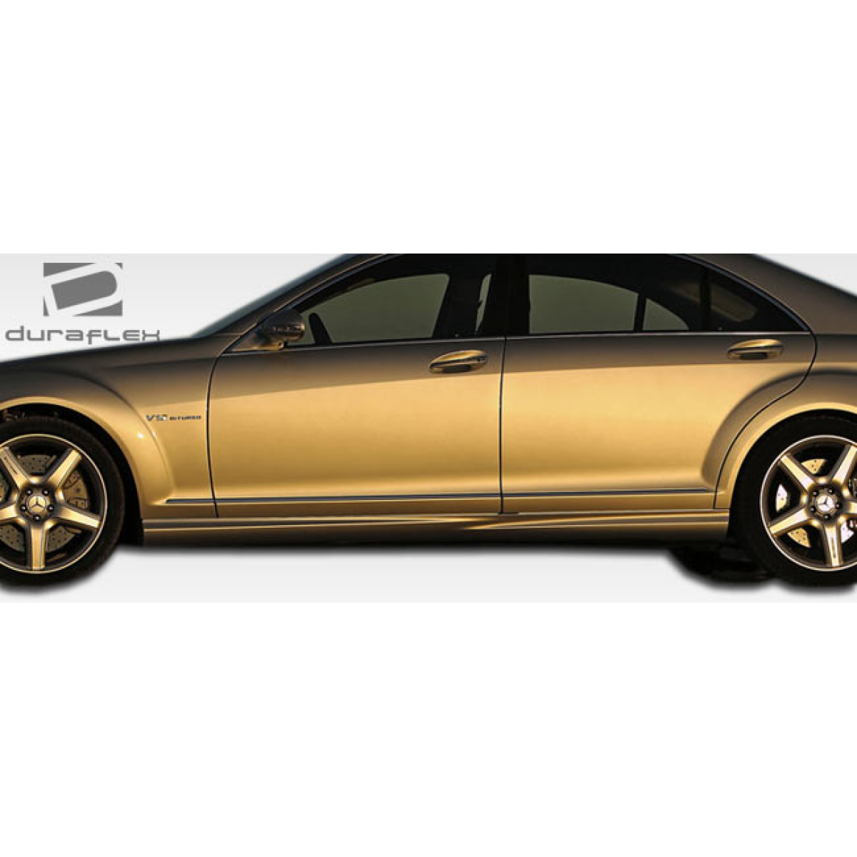 Modify your Mercedes-Benz S-Class 2007 with our Exterior/Complete Body Kits - Side view of the vehicle at a slight angle