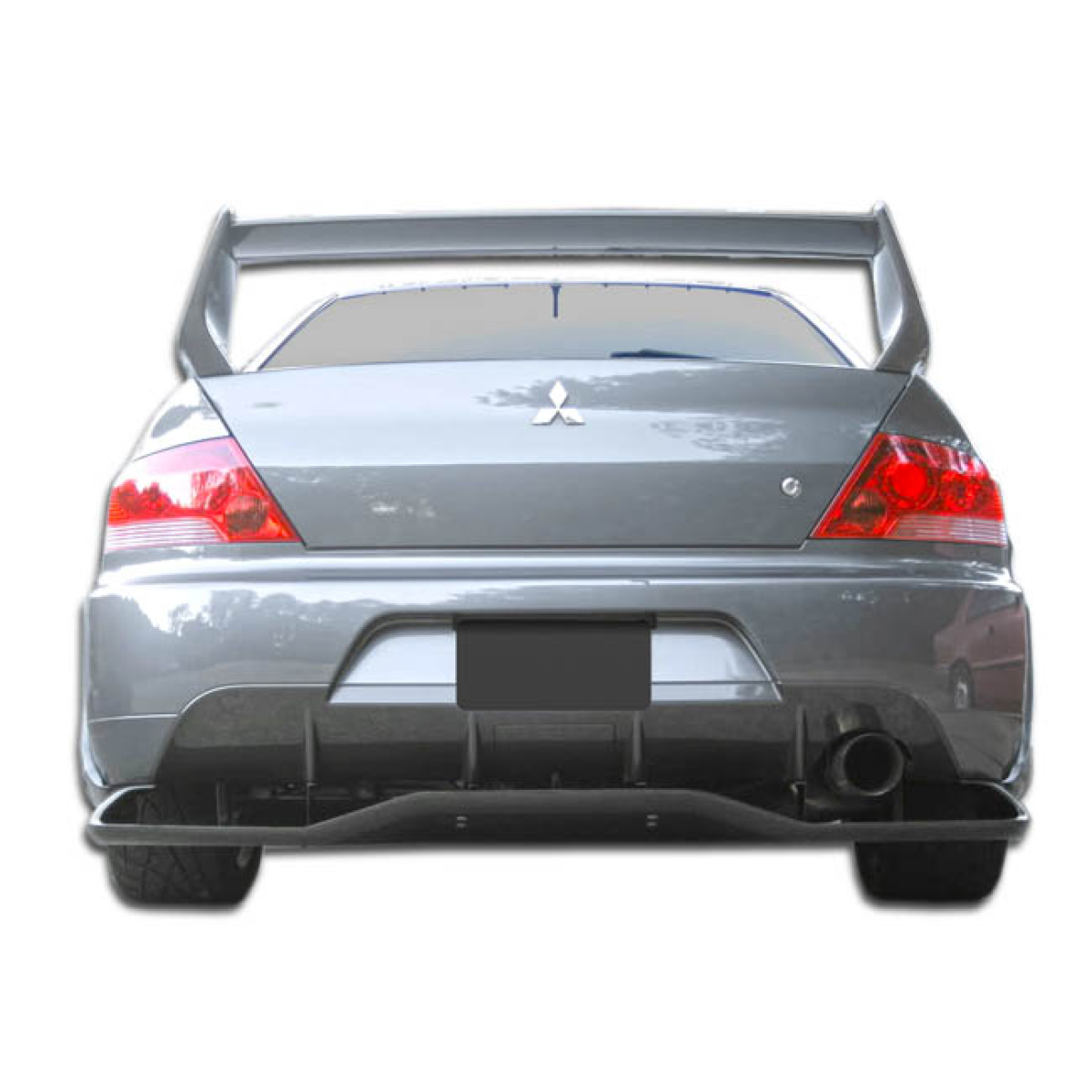 Modify your Mitsubishi Evolution 2003 with our Exterior/Diffusers - Rear view angle of Mitsubishi Evolution