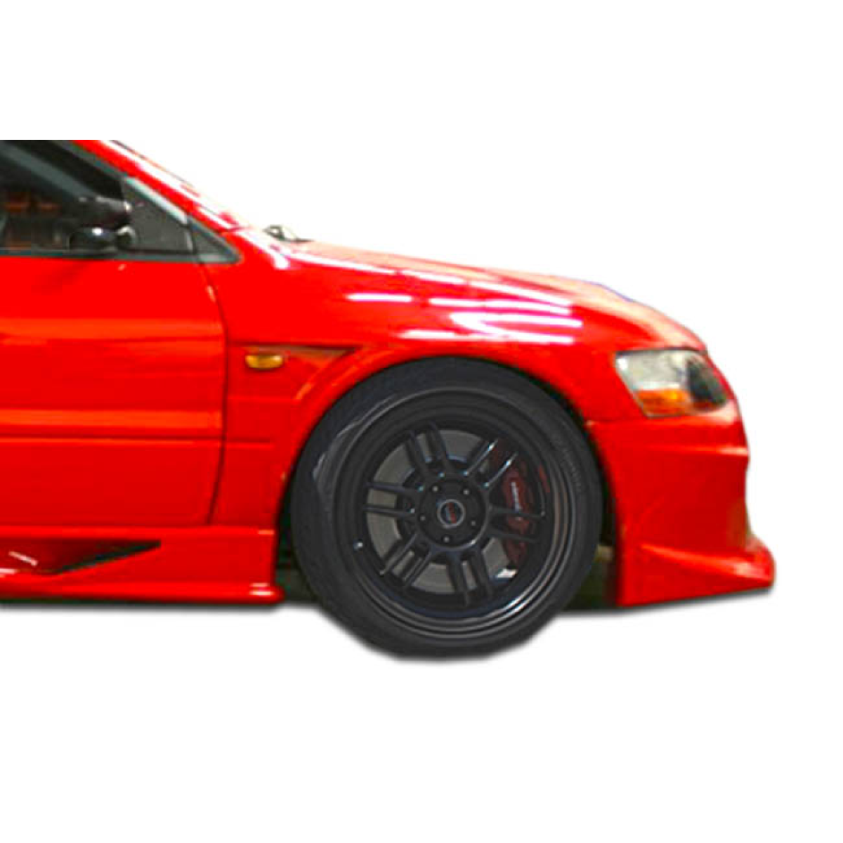 Modify your Mitsubishi Evolution 2003 with our Exterior/Fenders - Front angle view of fender part