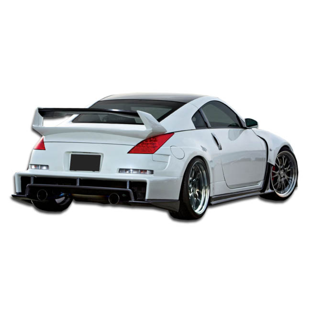 Modify your Nissan 350Z 2003 with our Exterior/Complete Body Kits - Rear view angle of Nissan 350Z Z33 Duraflex bumper