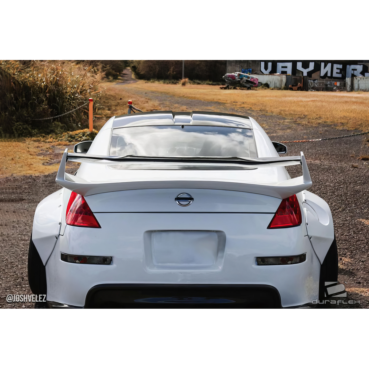 Modify your Nissan 350Z 2003 with our Exterior/Complete Body Kits - Image shows rear view at a straight angle