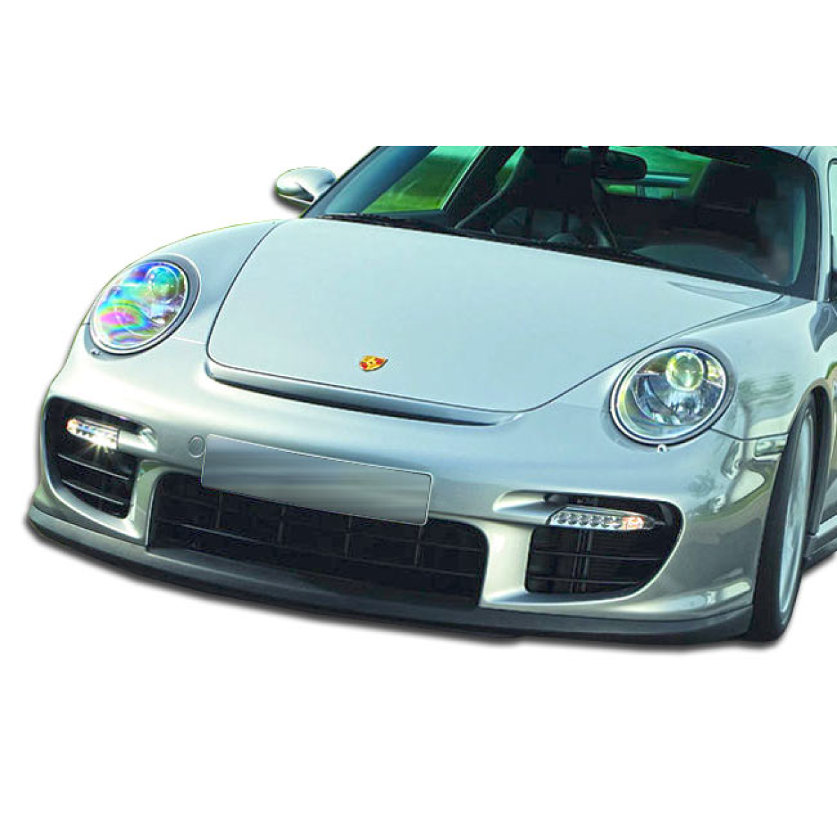 Modify your Porsche 911 2005 with our Exterior/Front Bumpers or Lips - Front view angle of the vehicle part