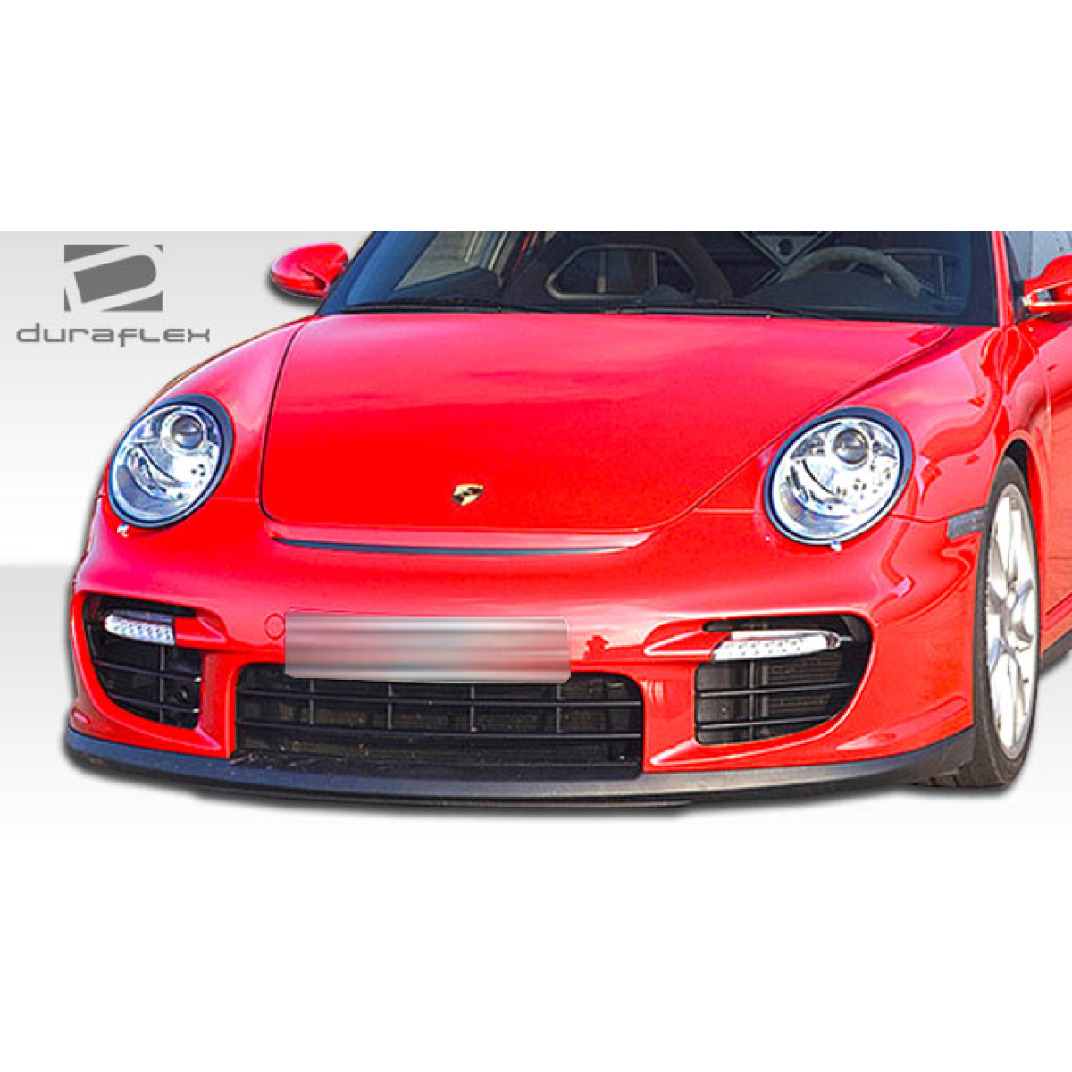 Modify your Porsche 911 2005 with our Exterior/Front Bumpers or Lips - Front view of vehicle showing parts at eye level