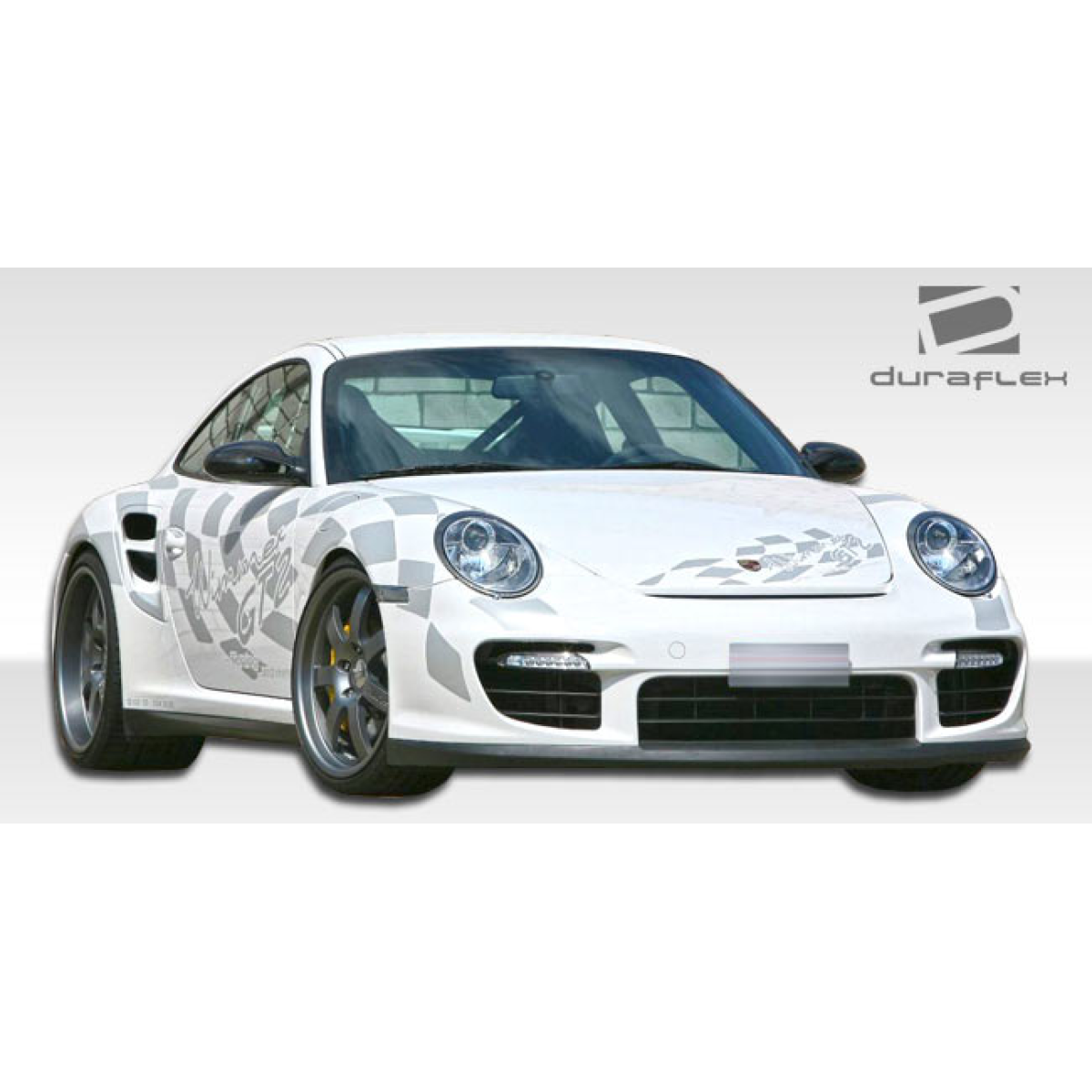 Modify your Porsche 911 2005 with our Exterior/Side Skirts - Front quarter angle view of the vehicle