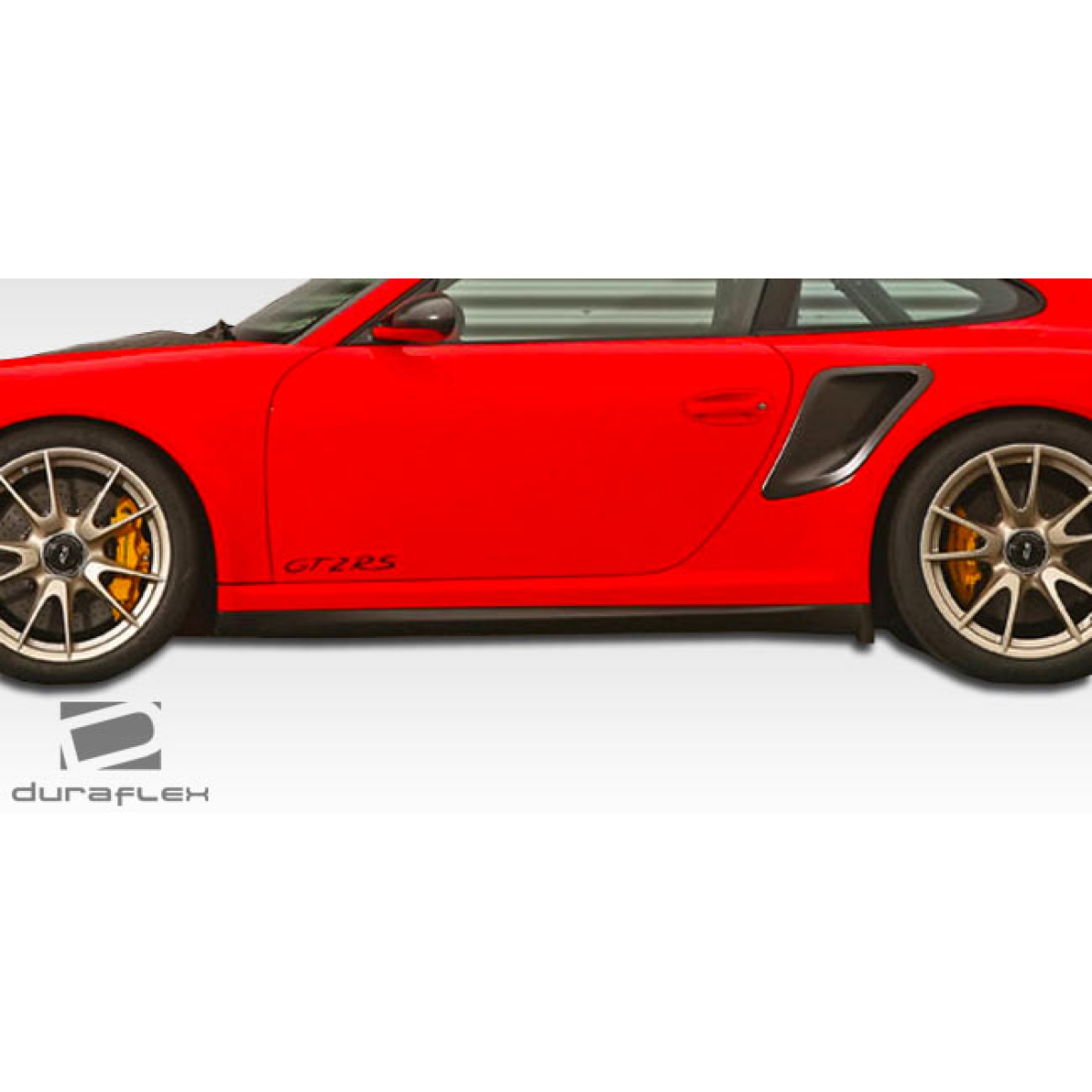 Modify your Porsche 911 2005 with our Exterior/Side Skirts - Image shows side view of the vehicle at a profile angle