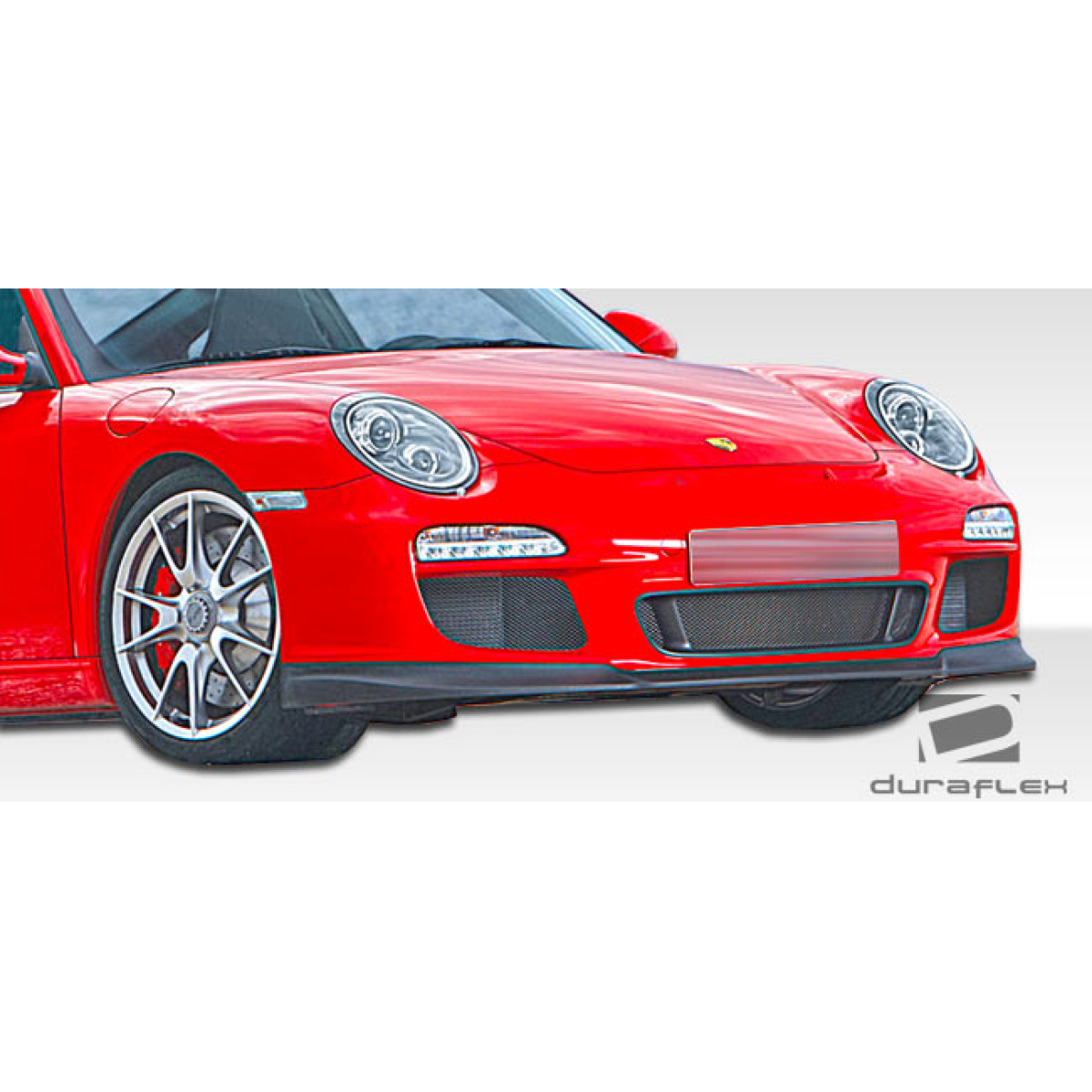 Modify your Porsche 911 2005 with our Exterior/Front Bumpers or Lips - Front view angle of the Porsche 911 GT3-V2 lip