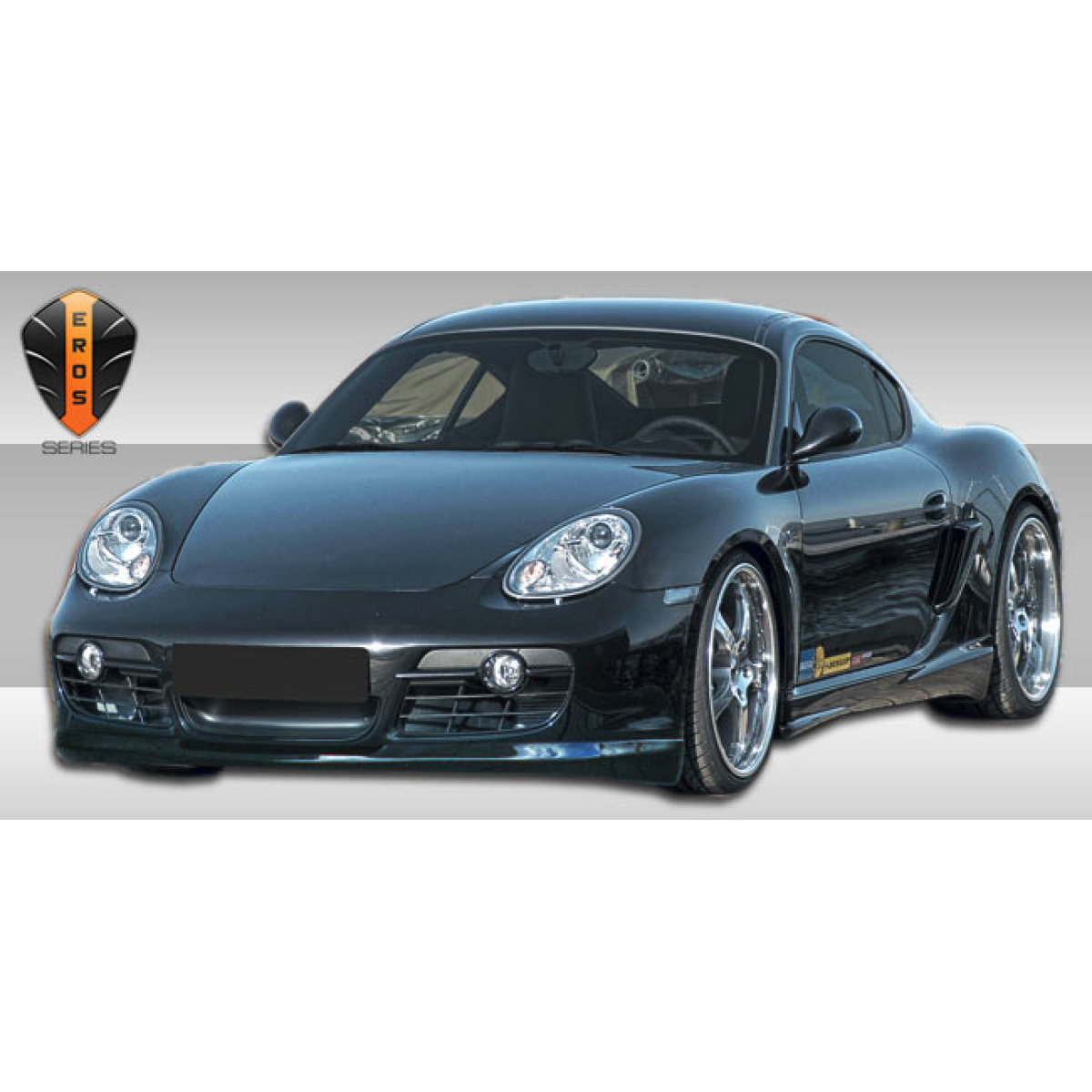 Modify your Porsche Cayman 2006 with our Exterior/Front Bumpers or Lips - Front view angle of the vehicle showing exterior part