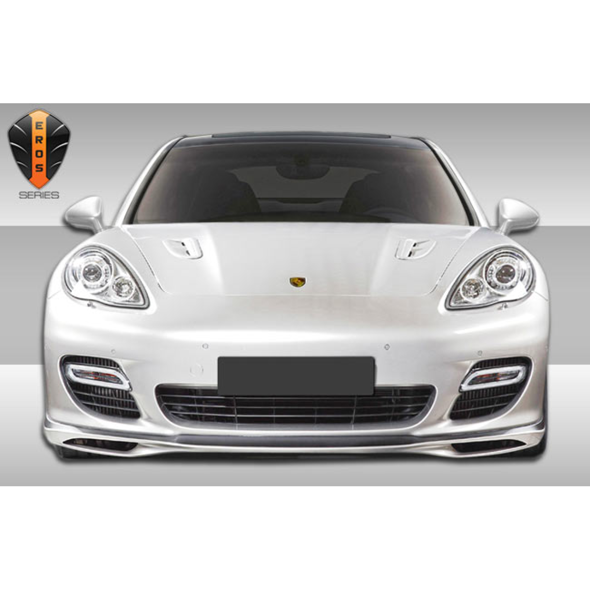 Modify your Porsche Panamera 2010 with our Exterior/Hoods - Front view angle of the Porsche Panamera