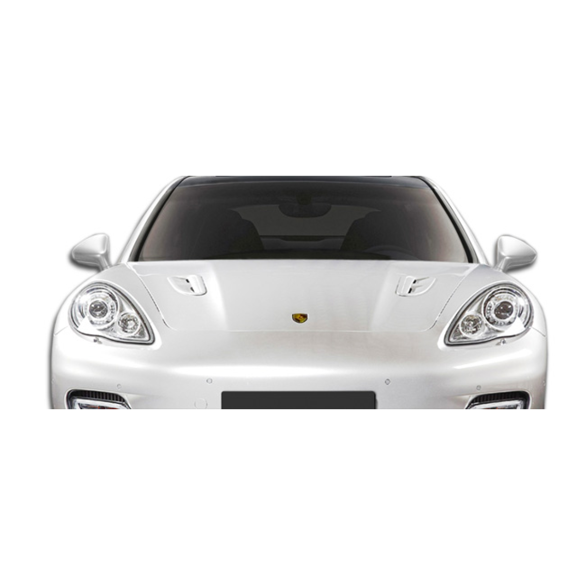 Modify your Porsche Panamera 2010 with our Exterior/Hoods - Front view of hood with scoop design