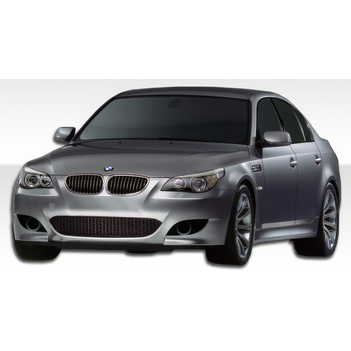 Modify your BMW 5-Series 2004 with our Exterior/Complete Body Kits - Front view of the vehicle at a slight angle