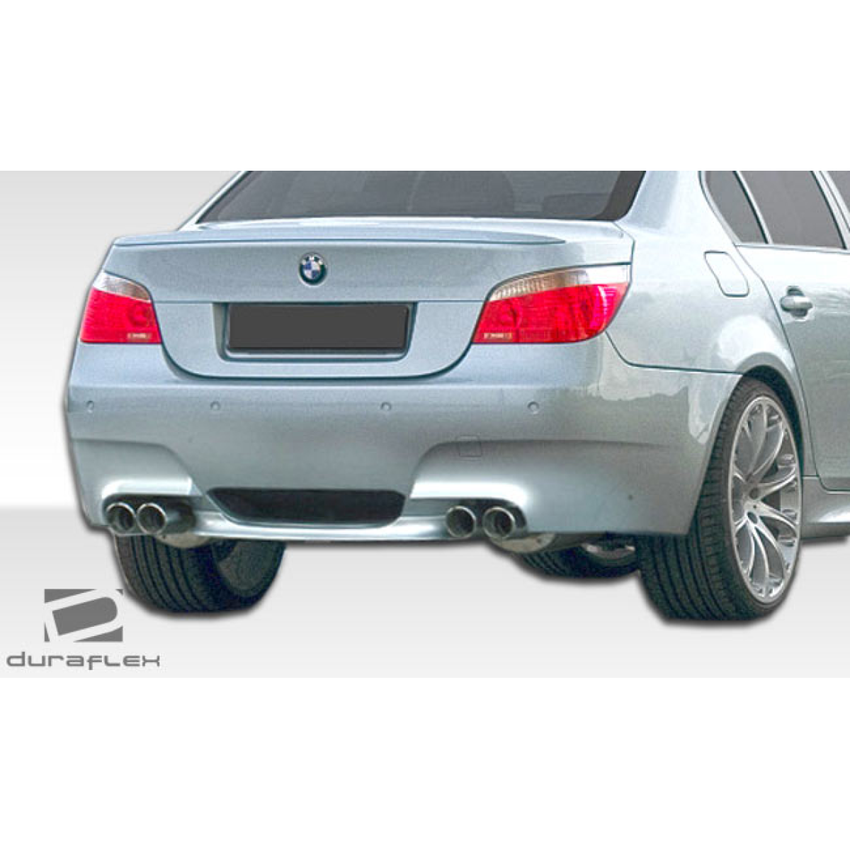 Modify your BMW 5-Series 2006 with our Exterior/Complete Body Kits - Rear view at a slight angle showcasing the body kit