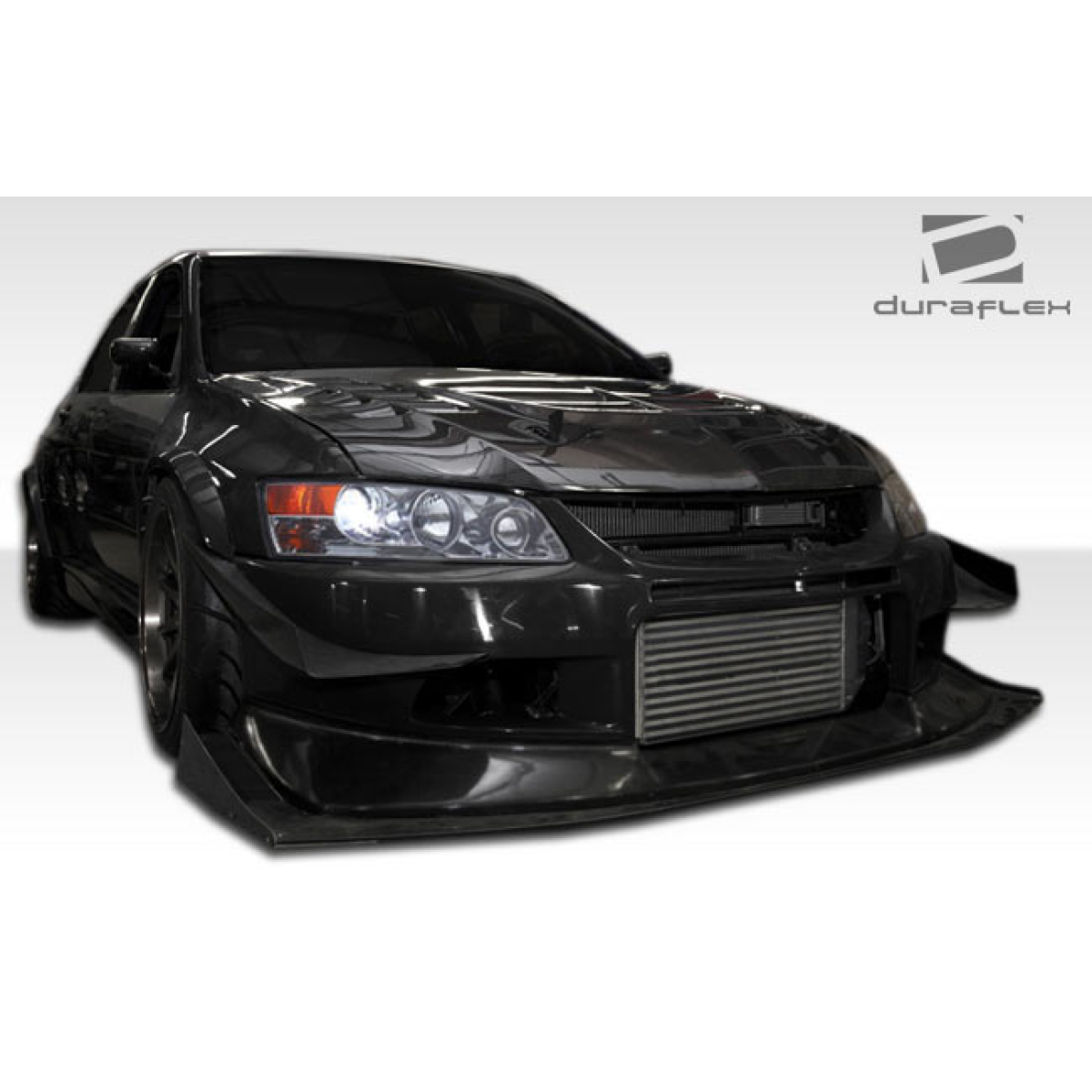 Modify your Mitsubishi Evolution 2003 with our Exterior/Complete Body Kits - Front angle view of the Mitsubishi Evolution