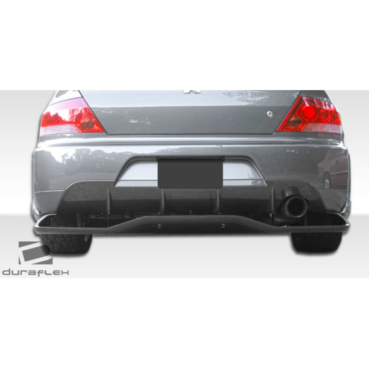 Modify your Mitsubishi Evolution 2003 with our Exterior/Complete Body Kits - Straight rear view angle of the Mitsubishi