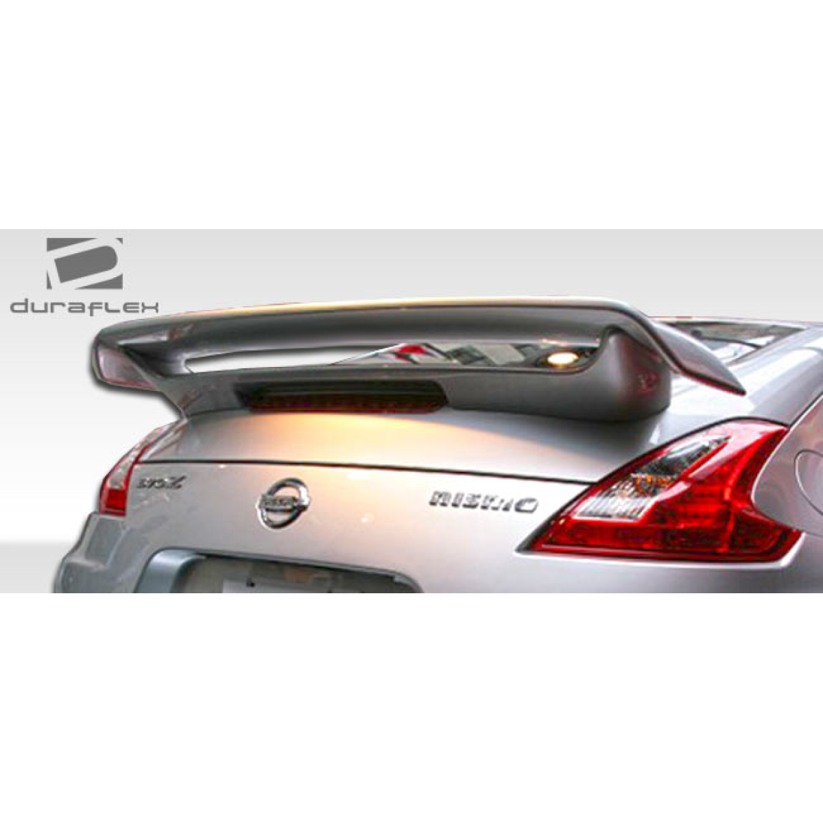 Modify your Nissan 370Z 2009 with our Exterior/Wings - Rear view angle showing the spoiler installed