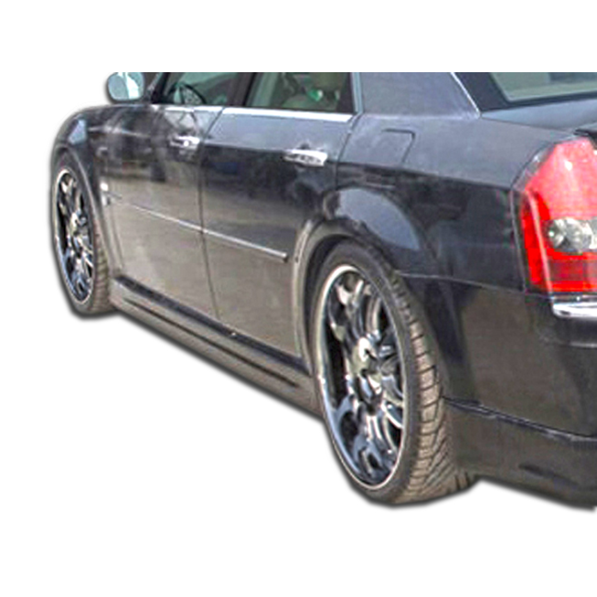 Modify your Chrysler 300 2005 with our Exterior/Side Skirts - Side view of car part at a diagonal angle