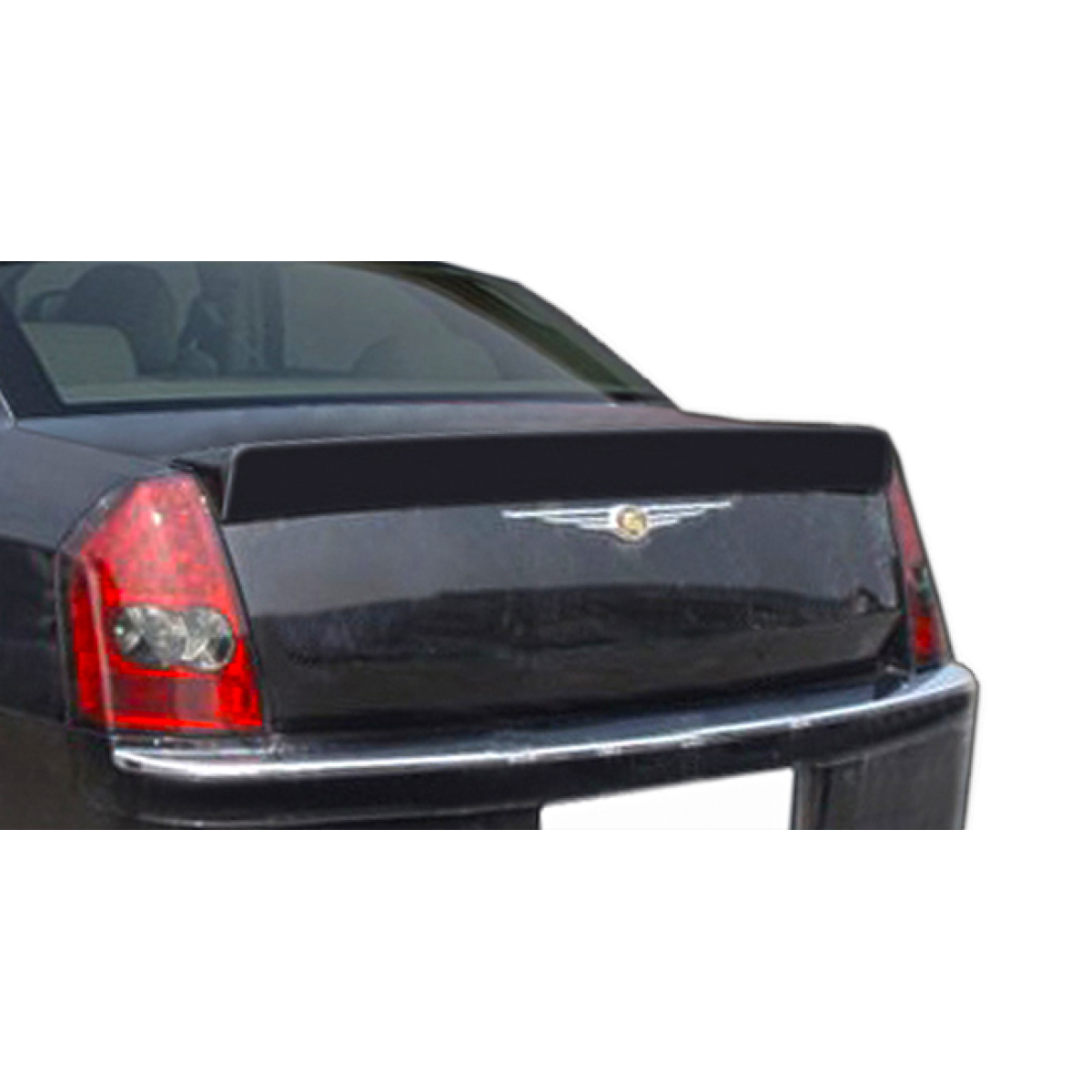 Modify your Chrysler 300 2005 with our Exterior/Wings - Rear view of a Chrysler 300 trunk lid spoiler
