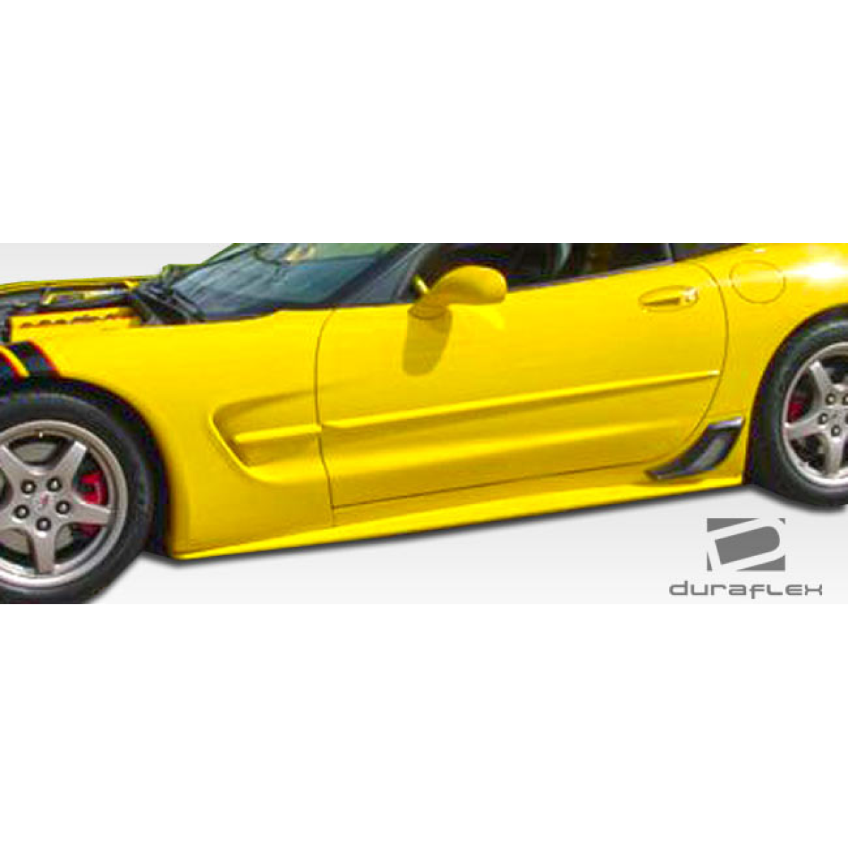 Modify your Chevrolet Corvette 1997 with our Exterior/Side Skirts - Side view at an angle displaying the skirt