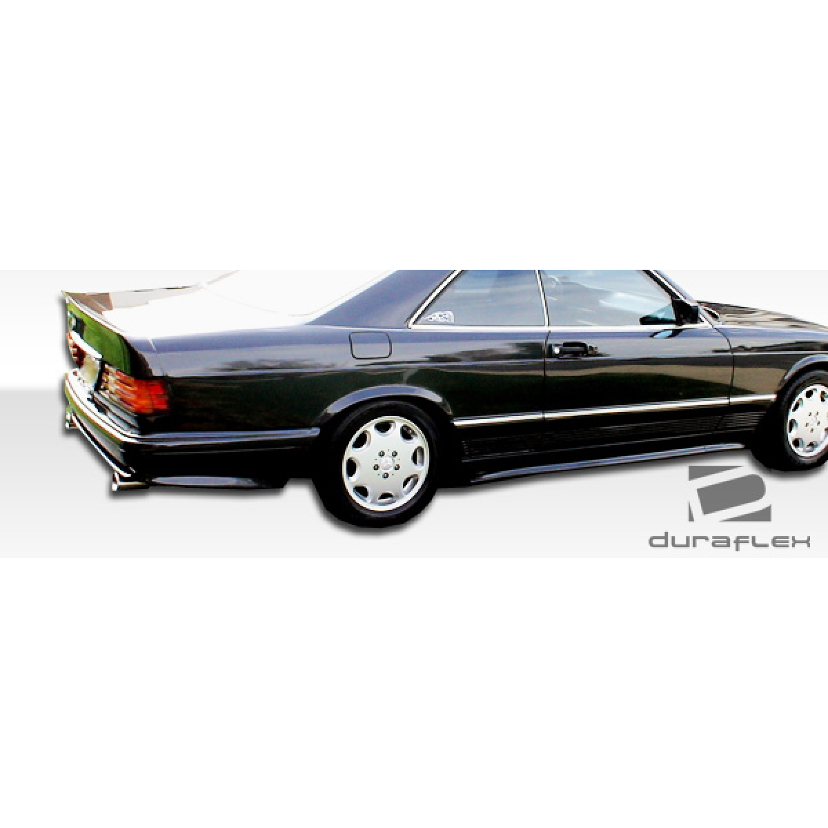Modify your Mercedes-Benz S-Class 1981 with our Exterior/Complete Body Kits - Rear angle showcasing the body kit on the vehicle