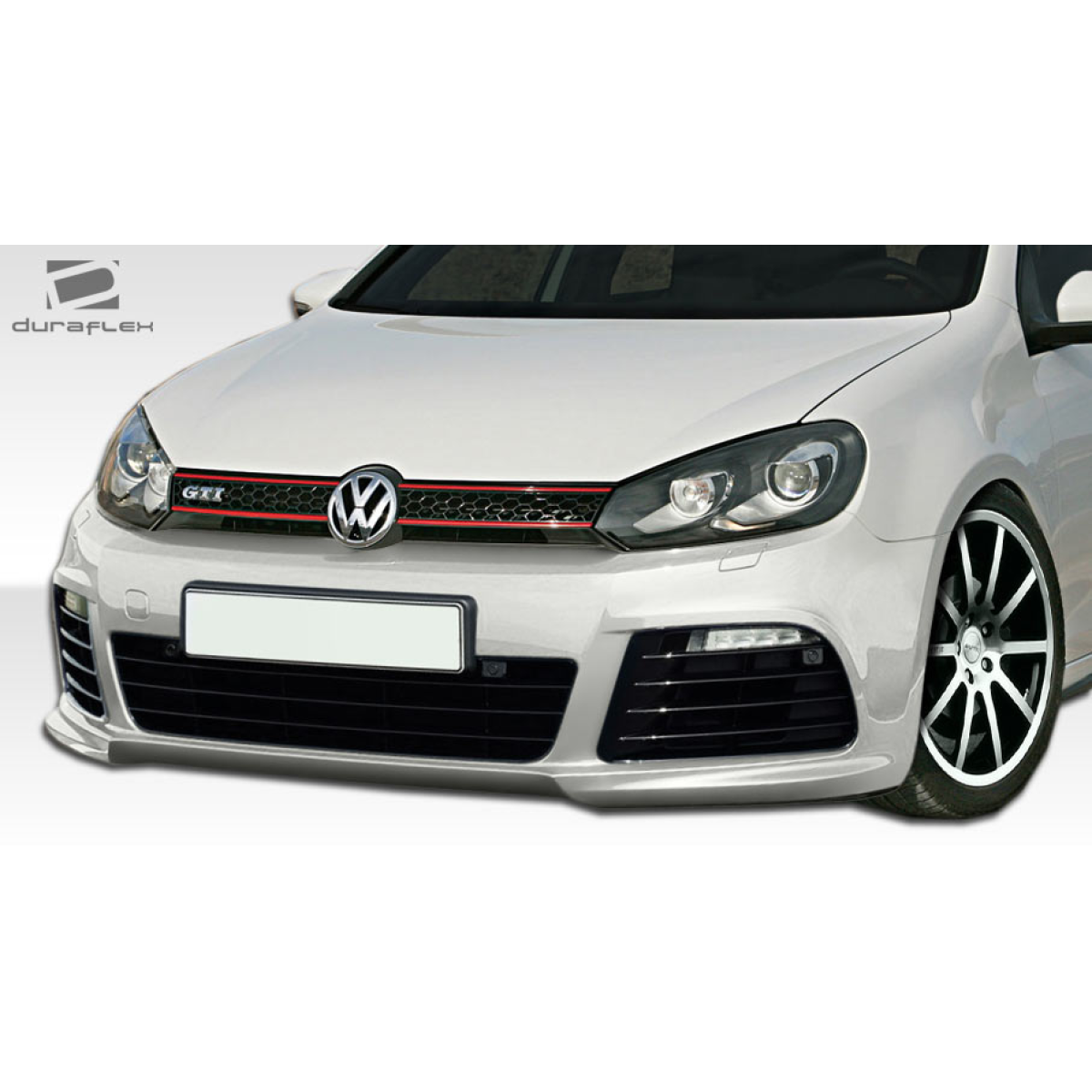 Modify your Volkswagen Golf 2010 with our Exterior/Front Bumpers or Lips - Front angle of vehicle part from slightly above