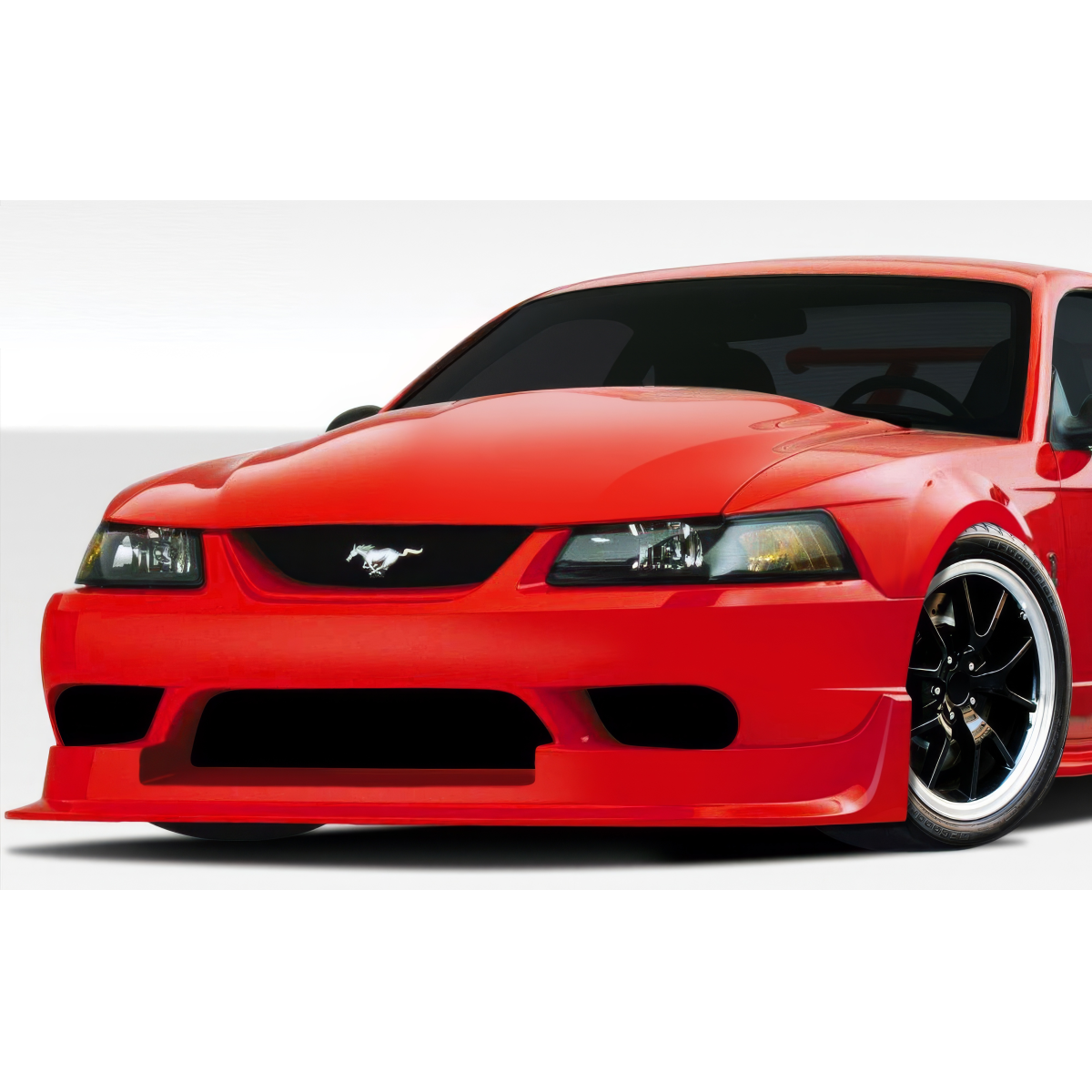 Modify your Ford Mustang 1999 with our Exterior/Front Bumpers or Lips - Frontal angle of the vehicle showing bumper design