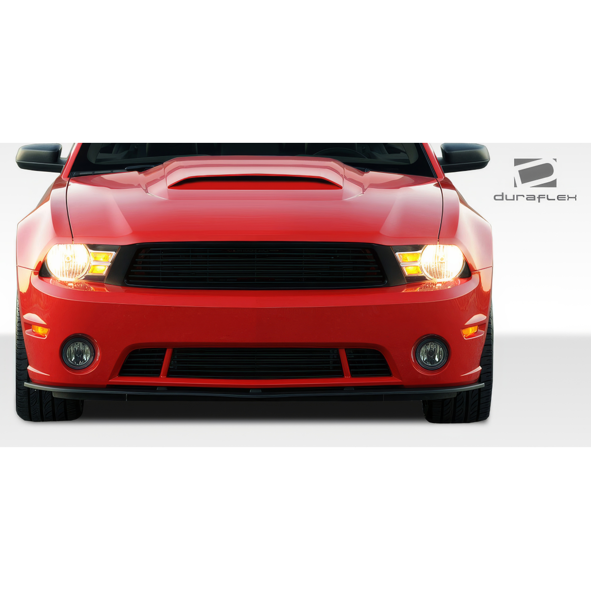 Modify your Ford Mustang 2010 with our Exterior/Front Bumpers or Lips - Front view of the vehicle at eye level