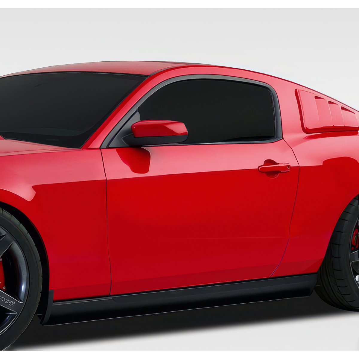 Modify your Ford Mustang 2010 with our Exterior/Complete Body Kits - Side view of vehicle showing part at a slight angle