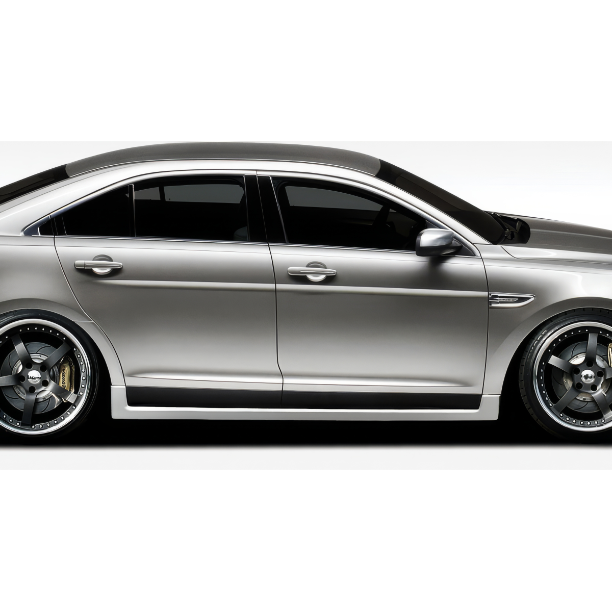 Modify your Ford Taurus 2010 with our Exterior/Side Skirts - Side view of vehicle at a lateral angle