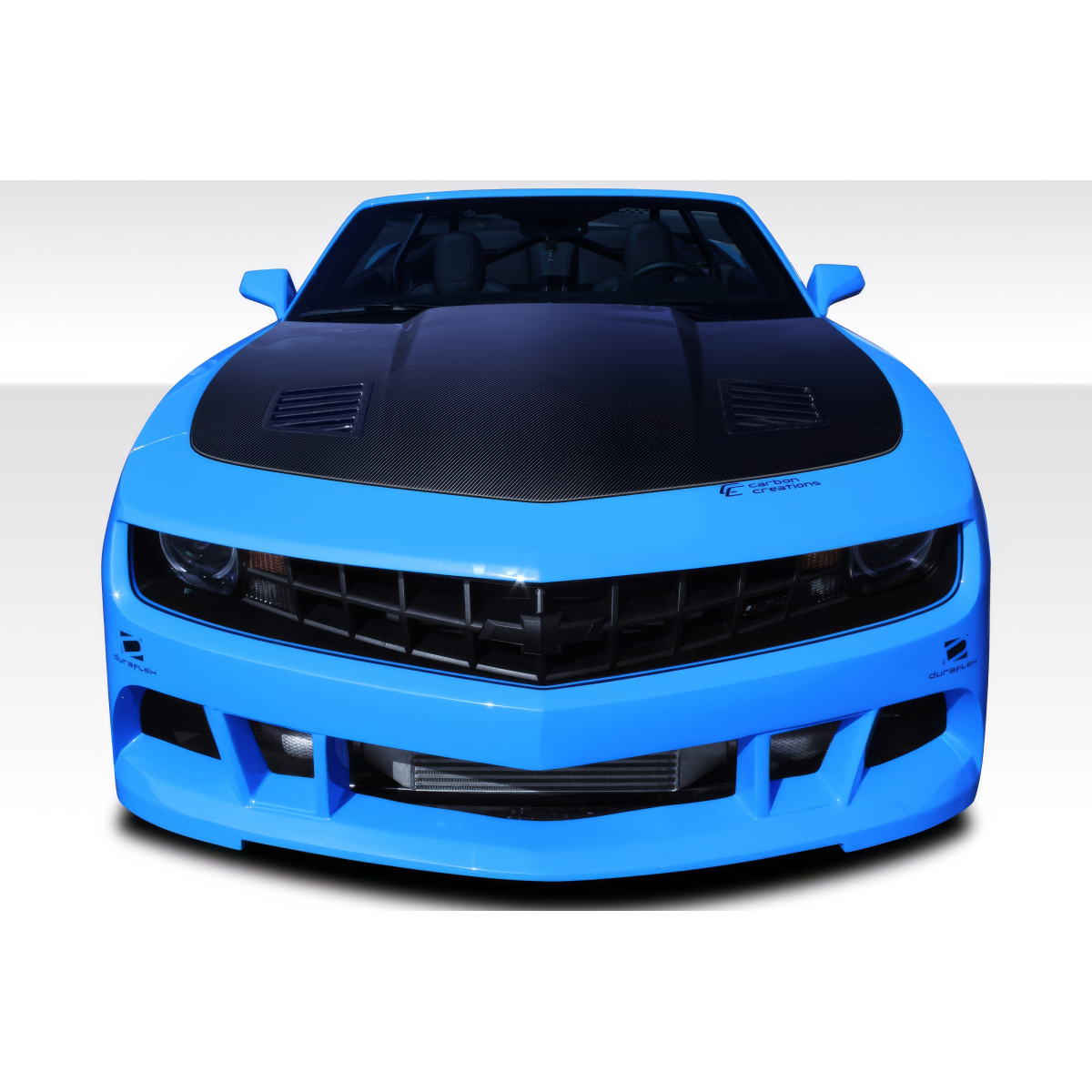 Modify your Chevrolet Camaro 2010 with our Exterior/Front Bumpers or Lips - Front view of the vehicle at eye level