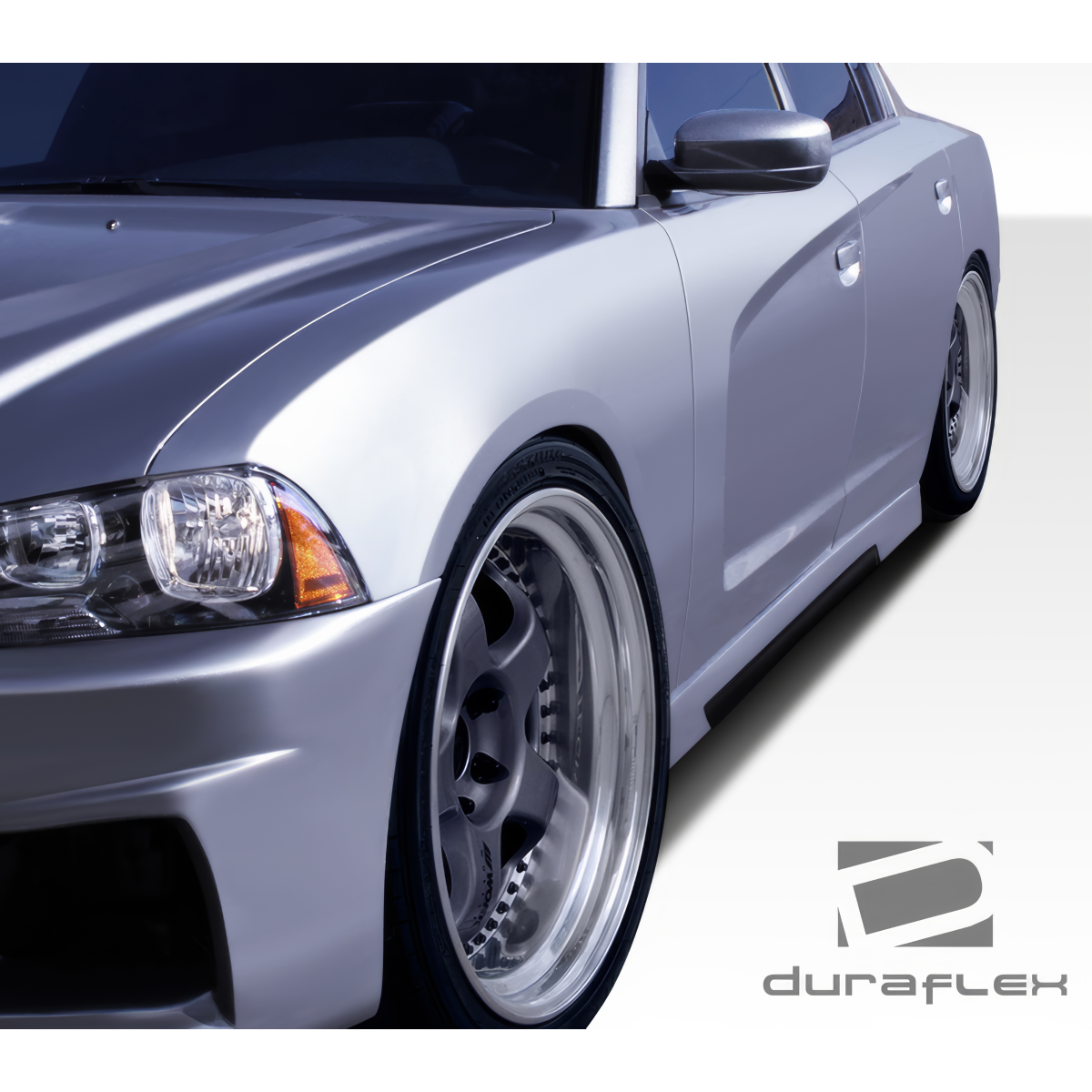 Modify your Dodge Charger 2011 with our Exterior/Side Skirts - The image shows a side angle view of the car