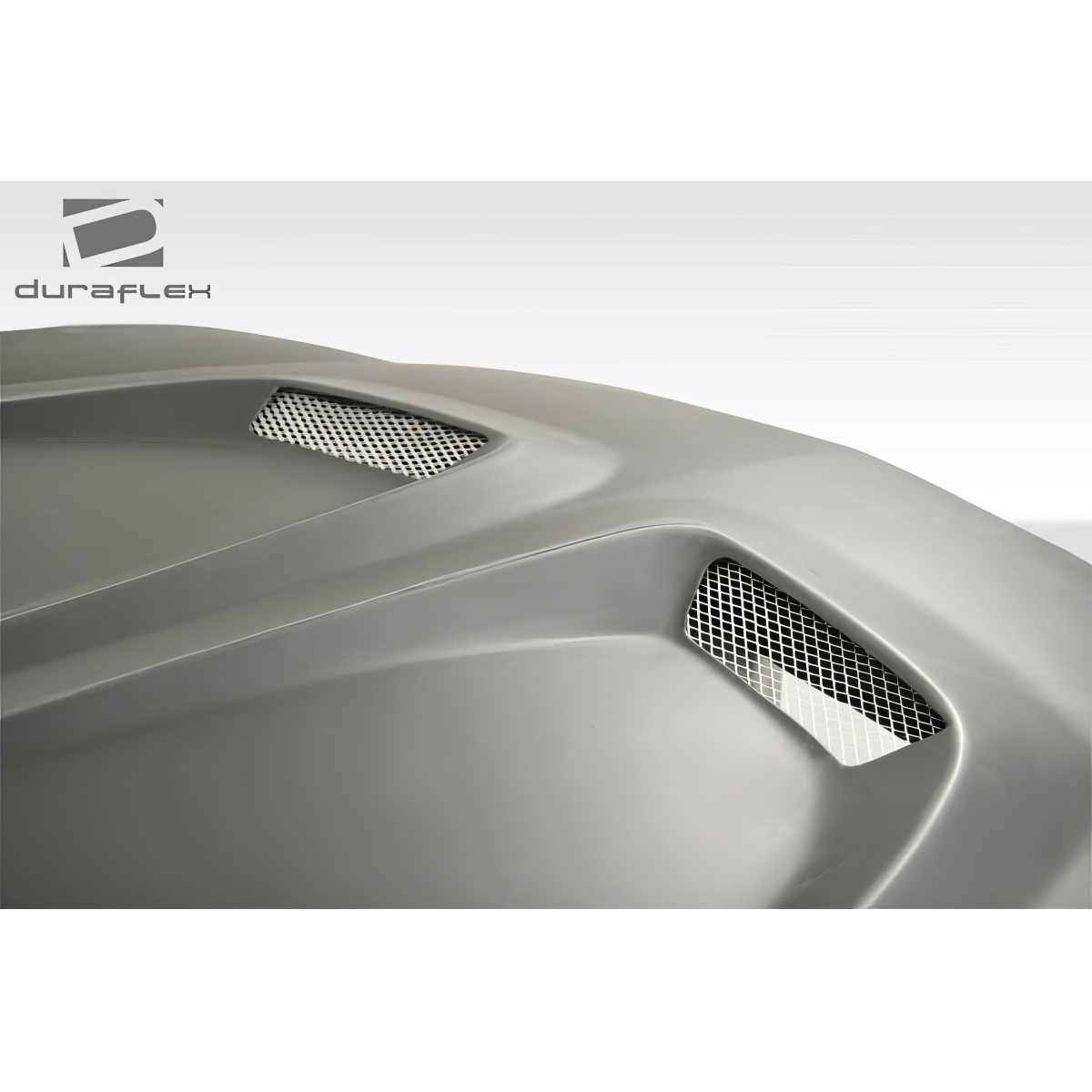 Modify your Dodge Charger 2011 with our Exterior/Hoods - Angled view of a car hood from above