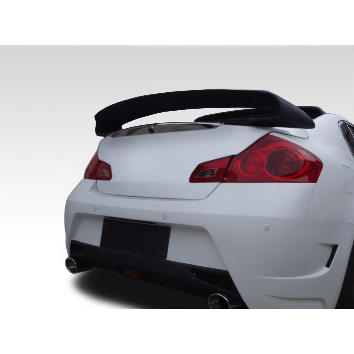 Modify your Infiniti G35 2007 with our Exterior/Wings - Rear angle view of car with spoiler