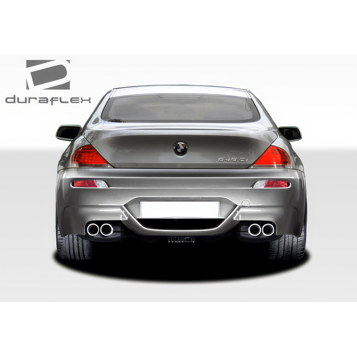 Modify your BMW 6-Series 2004 with our Exterior/Rear Bumpers or Lips - Rear angle view of vehicle showing rear bumper