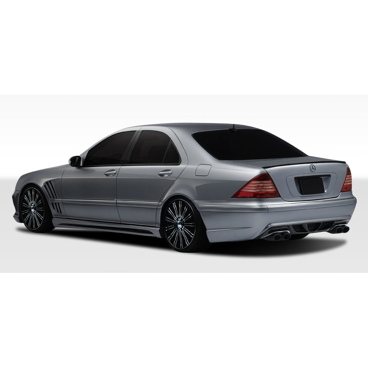 Modify your Mercedes-Benz S-Class 2000 with our Exterior/Rear Bumpers or Lips - Right rear angle showcasing the bumper design