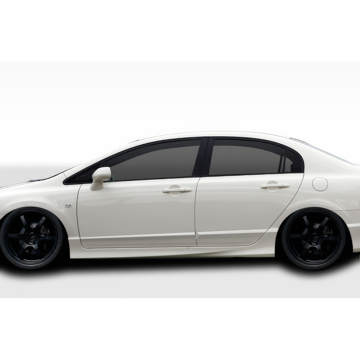 Modify your Honda Civic 2006 with our Exterior/Side Skirts - Side profile view of the vehicle