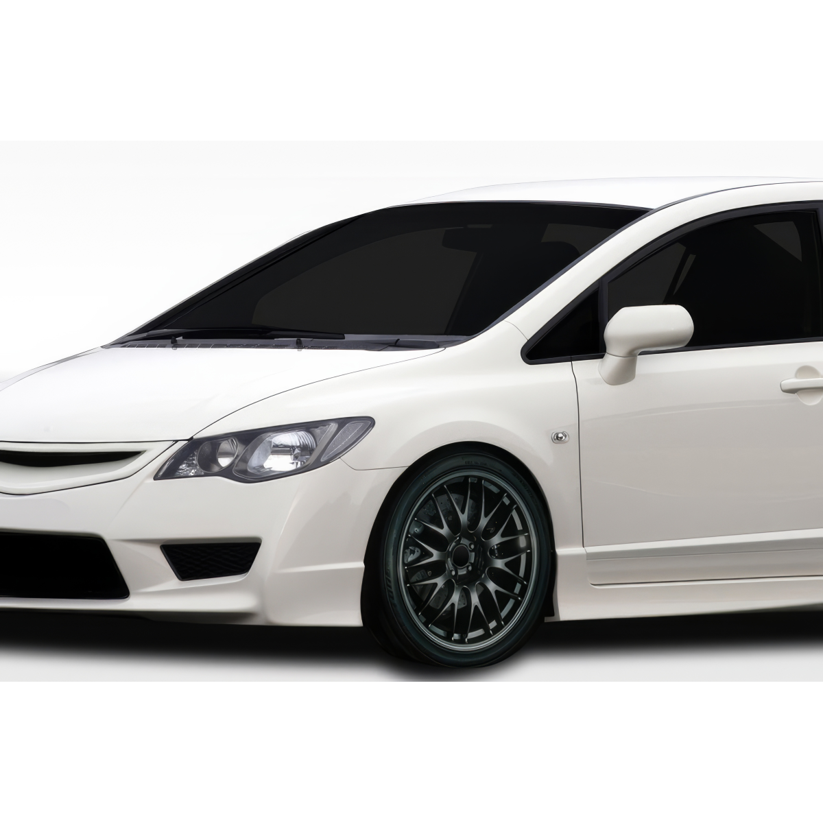 Modify your Honda Civic 2006 with our Exterior/Fenders - Front left angle of a white Honda Civic