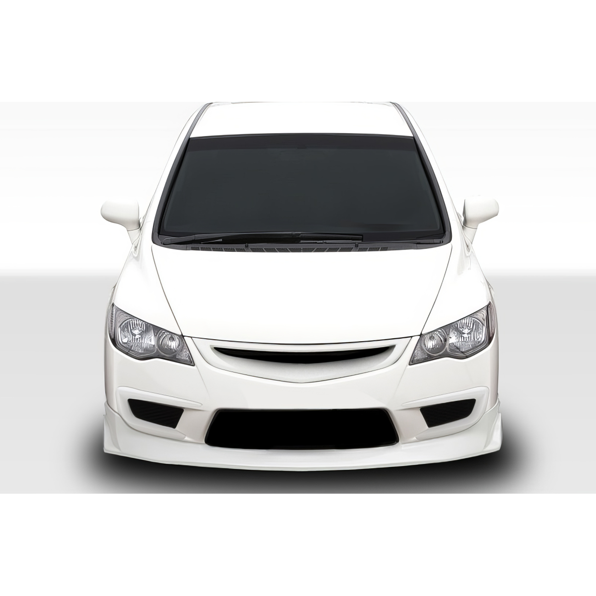 Modify your Honda Civic 2006 with our Exterior/Front Bumpers or Lips - Front view with a straight angle