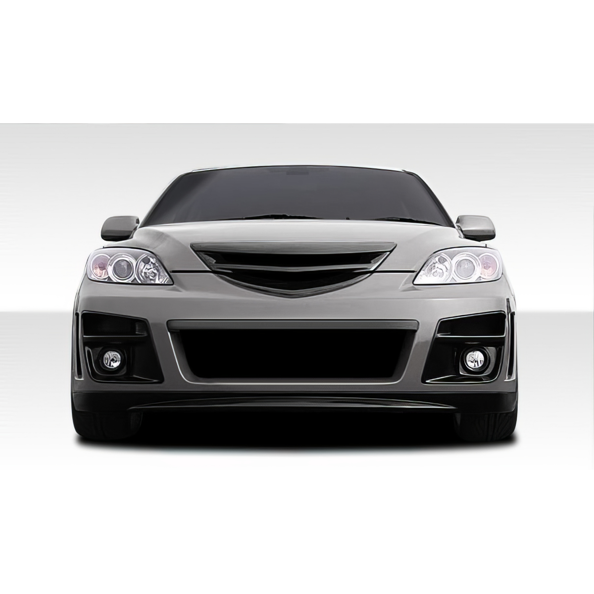 Modify your Mazda 3 2004 with our Exterior/Front Bumpers or Lips - Front view of the vehicle centered at eye level
