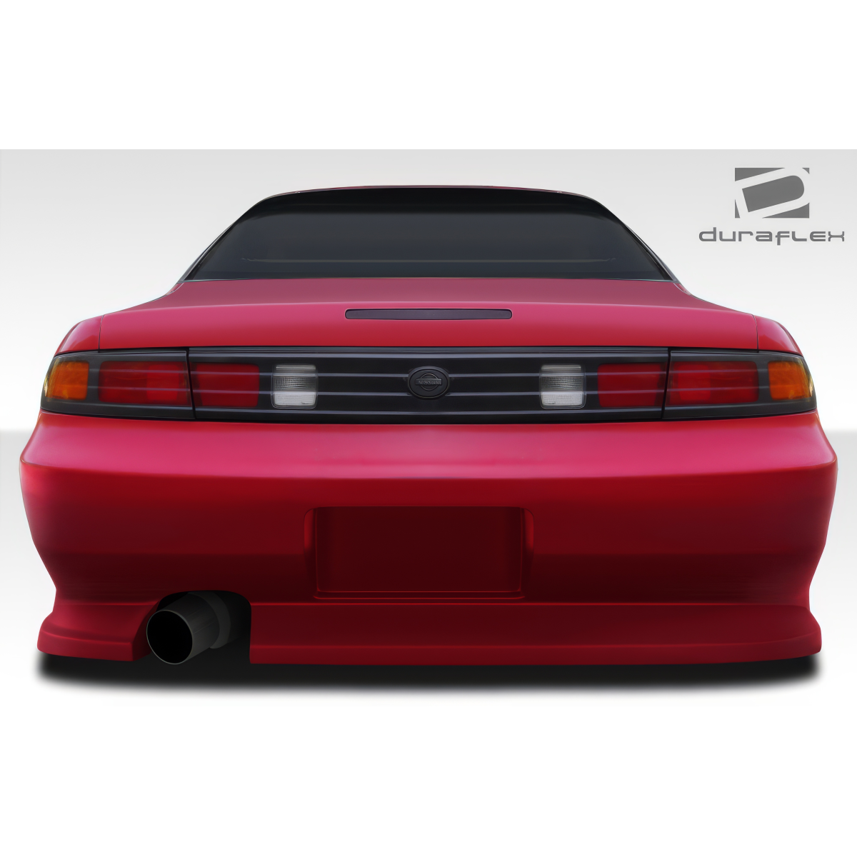 Modify your Nissan 240SX 1995 with our Exterior/Rear Bumpers or Lips - Rear view of the vehicle showing bumper design