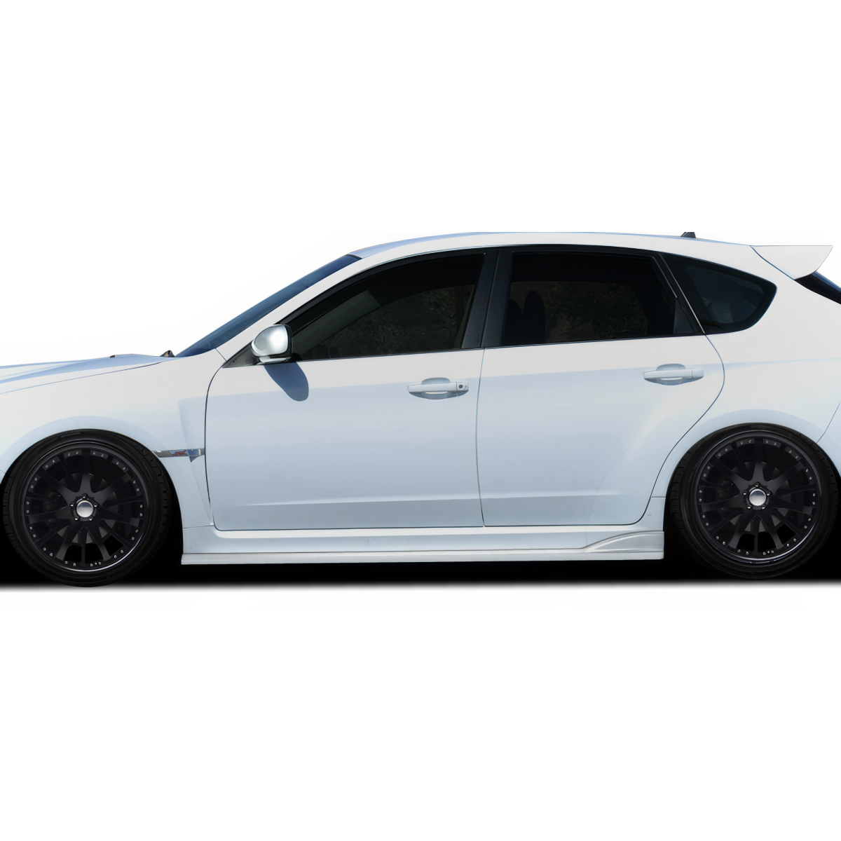 Modify your Subaru Impreza 2008 with our Exterior/Side Skirts - Side view showing vehicle profile and design