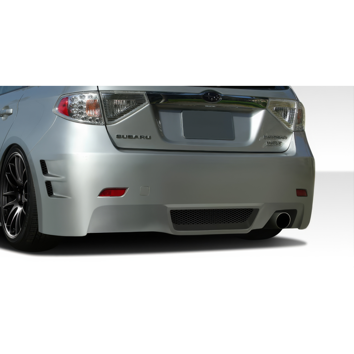 Modify your Subaru Impreza 2008 with our Exterior/Complete Body Kits - Rear view showing rear bumper at a slight angle