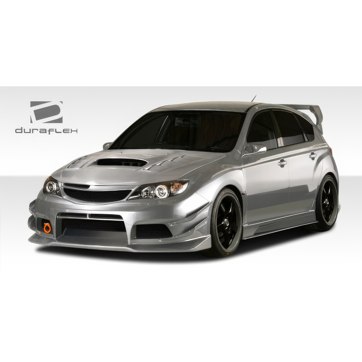 Modify your Subaru Impreza 2008 with our Exterior/Complete Body Kits - Front angle view of modified Subaru Impreza