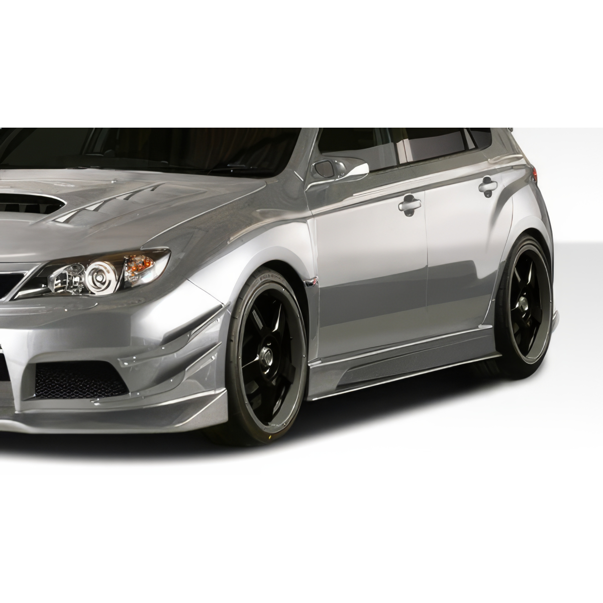 Modify your Subaru Impreza 2008 with our Exterior/Complete Body Kits - Front three quarter view of vehicle parts