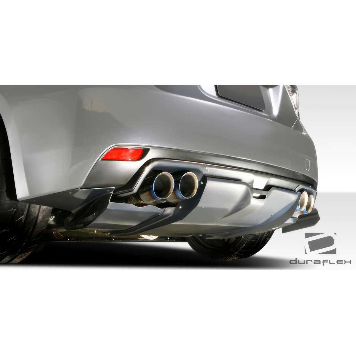 Modify your Subaru Impreza 2008 with our Exterior/Diffusers - Low angle view of rear diffuser and exhaust tips