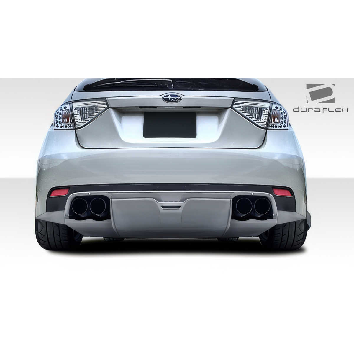 Modify your Subaru Impreza 2008 with our Exterior/Diffusers - Rear view at a slight angle from below